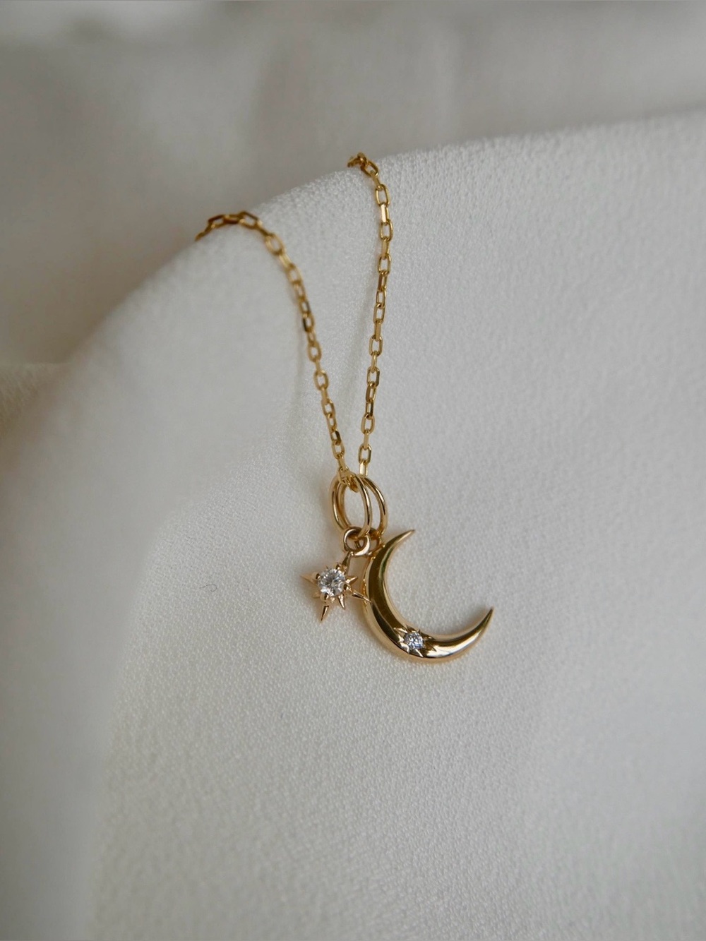 Etsy (ModHeirloomNJ) Solid 14K Yellow Gold Moon & Star Charms, $255, EUC